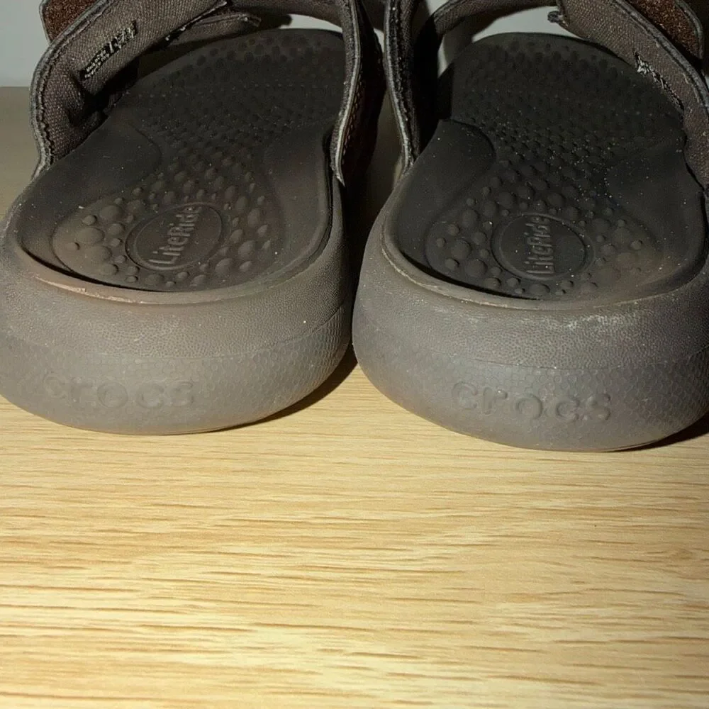 Crocs Men's Yukon Vista II LiteRide Sandal in Espresso Brown 8